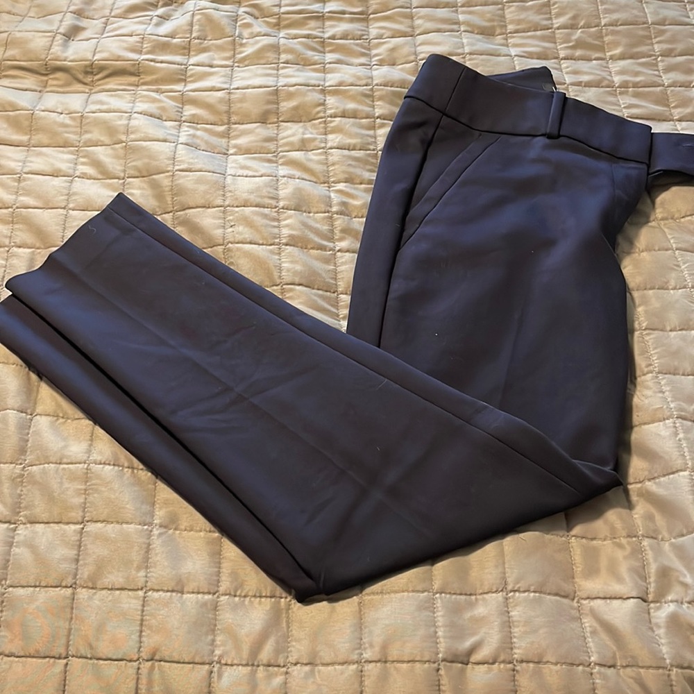 Straight leg blue dress pant